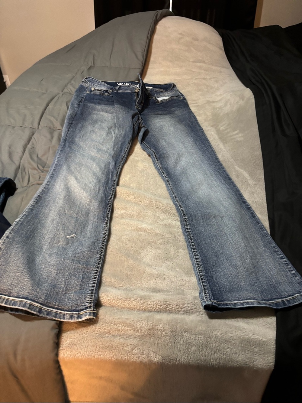 Wallflower Women's Light Blue Flare Jeans